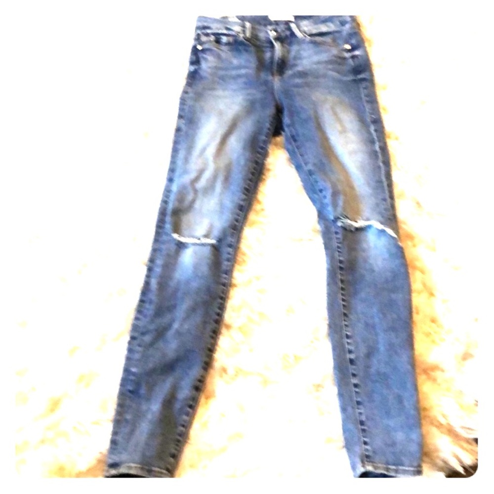 Good American Women high waist Stone Washed Jeans